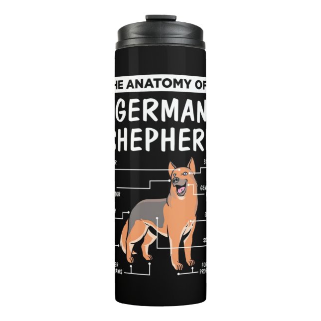Bouteilles Isothermes L'Anatomie D'Un Berger Allemand (Devant)