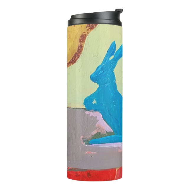 Bouteilles Isothermes Lapin bleu (Tourné sur la gauche)