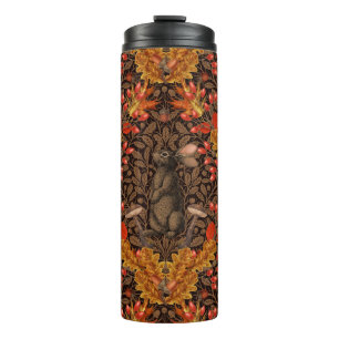 Bouteilles Isothermes Lapin d'automne sur brun