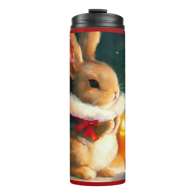 Bouteilles Isothermes Lapin de Noël 1 (Devant)