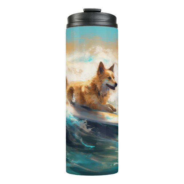 Bouteilles Isothermes Lapphund Plage Finlandaise Plage Surf Peinture (Devant)