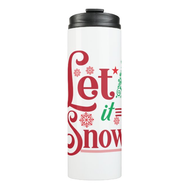 Bouteilles Isothermes L'art de Noël, la neige (Devant)