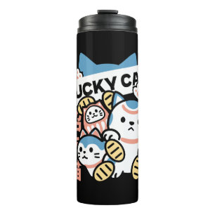 Bouteilles Isothermes L'art du chat chanceux – Maneki Neko avec pièce d'
