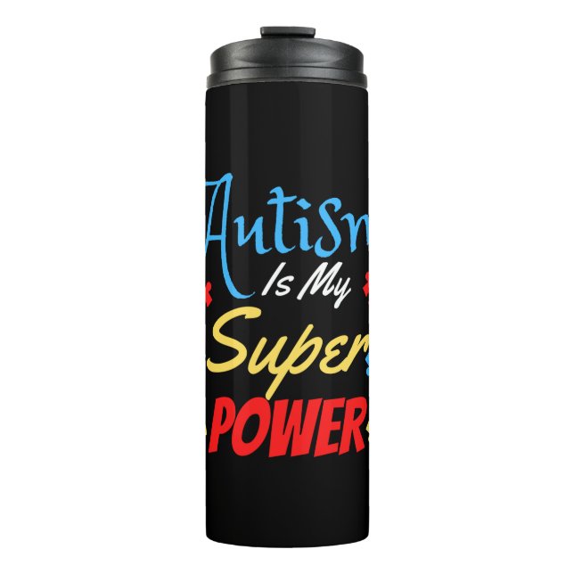 Bouteilles Isothermes L'autisme est ma superpuissance (Devant)