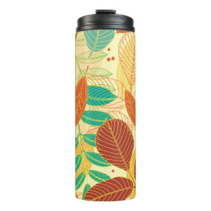 Bouteilles Isothermes L'automne laisse un Motif sans couture