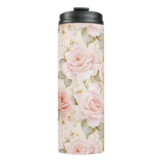 Bouteilles Isothermes Lavage de roses roses florales de mariage (Devant)