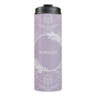 Bouteilles Isothermes Lavande Elegant Damask Personnalisé
