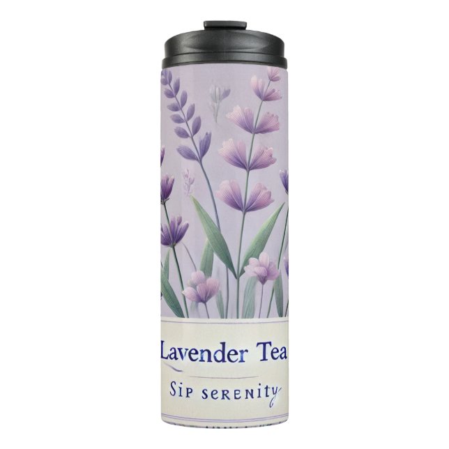 Bouteilles Isothermes Lavender Tea Design Art AI (Devant)