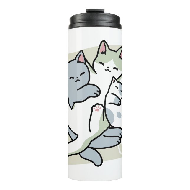 Bouteilles Isothermes Laze Furr Days - Cute Lazy Cats Design (Devant)