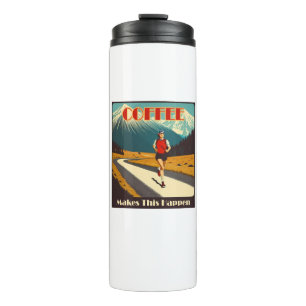 Bouteilles Isothermes Le Café Fait Que Cela Se Produit En Cours D'Exécut