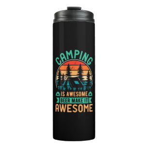 Bouteilles Isothermes Le camping est génial, la bière le rend encore mei