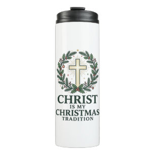 Bouteilles Isothermes Le Christ est ma tradition de Noël Croix vintage D