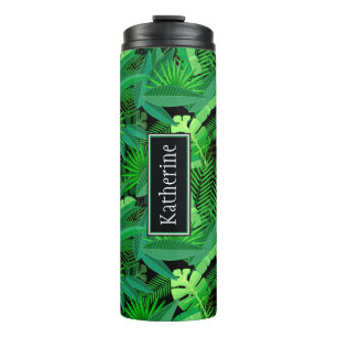Bouteilles Isothermes Le feuille de palmiers tropicaux ajoute votre