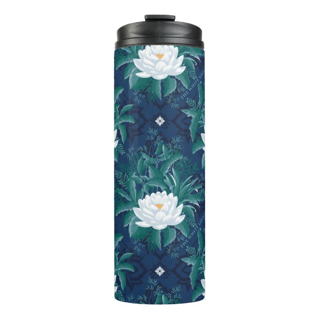 Bouteilles Isothermes Le Motif blanc Lotus Midnight Lotus (Devant)