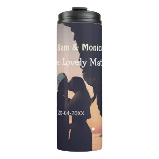 Bouteilles Isothermes le nom de date de mariage du couple de match charm