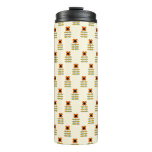 Bouteilles Isothermes Le Scandinave a inspiré le motif floral orange
