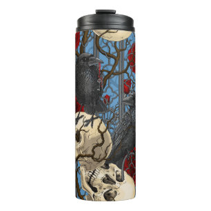 Bouteilles Isothermes Le secret de Raven. Illustration gothique sombre e