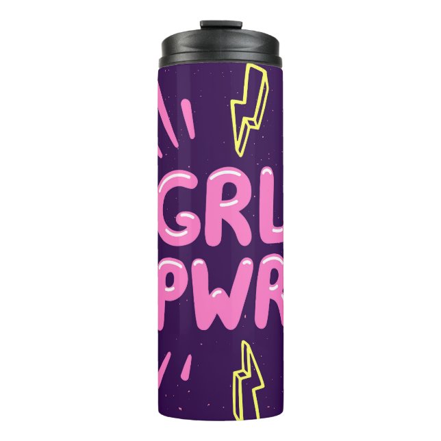 Bouteilles Isothermes Le slogan féministe "Girl power", arrière - plan v (Devant)