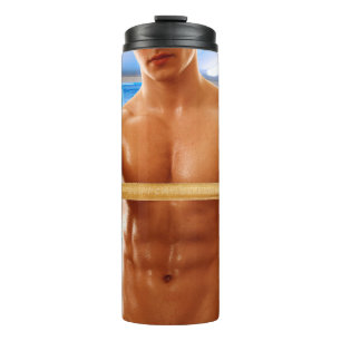 Bouteilles Isothermes Le torse nu musclé de l'homme de SlipperyJoe's abs