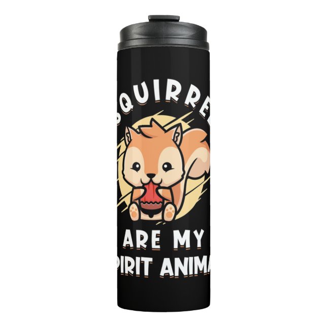 Bouteilles Isothermes L'écureuil sont mon esprit animal (Devant)