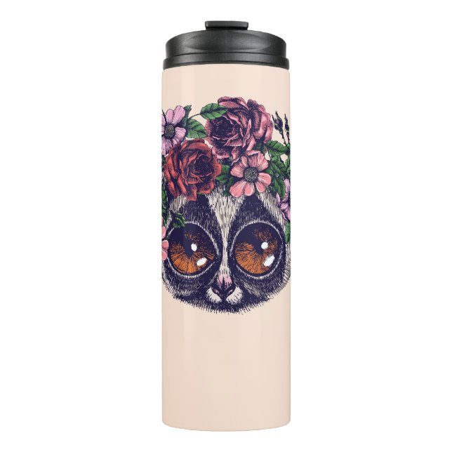 Bouteilles Isothermes Lémur floral doux (Devant)