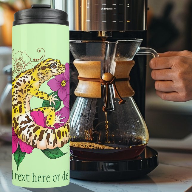 Bouteilles Isothermes Léopard jaune Gecko Vert (Créateur téléchargé)