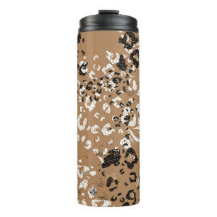 Bouteilles Isothermes Léopard moderne : motif de nature sauvage.