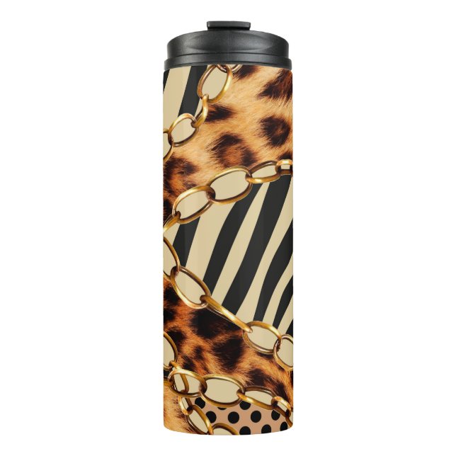 Bouteilles Isothermes Leopard Pattern, Leopard Print, Animal print,  (Devant)