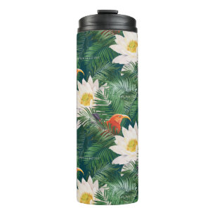 Bouteilles Isothermes Les Blancs Lotus Tropical Birds & Lotus Motif