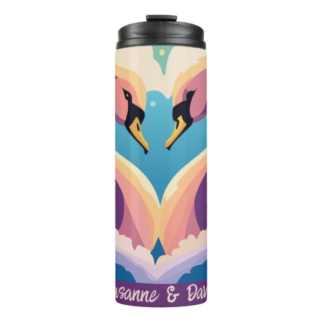 Bouteilles Isothermes Les cygnes amoureux (Devant)