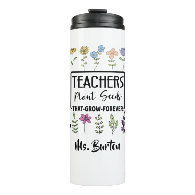 Bouteilles Isothermes Les enseignants plantent des graines | Fleurs avec (Devant)