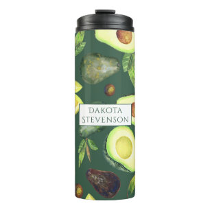 Bouteilles Isothermes Les fleurs d'Avocado Motif de fruits rustiques v