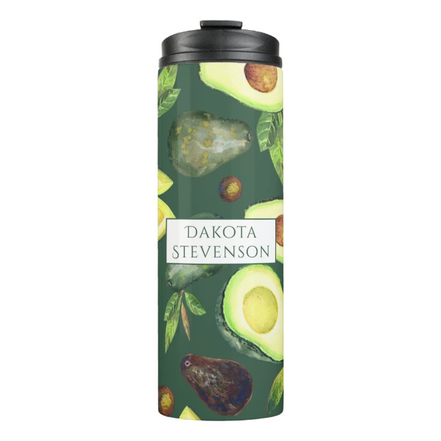 Bouteilles Isothermes Les fleurs d'Avocado | Motif de fruits rustiques v (Devant)