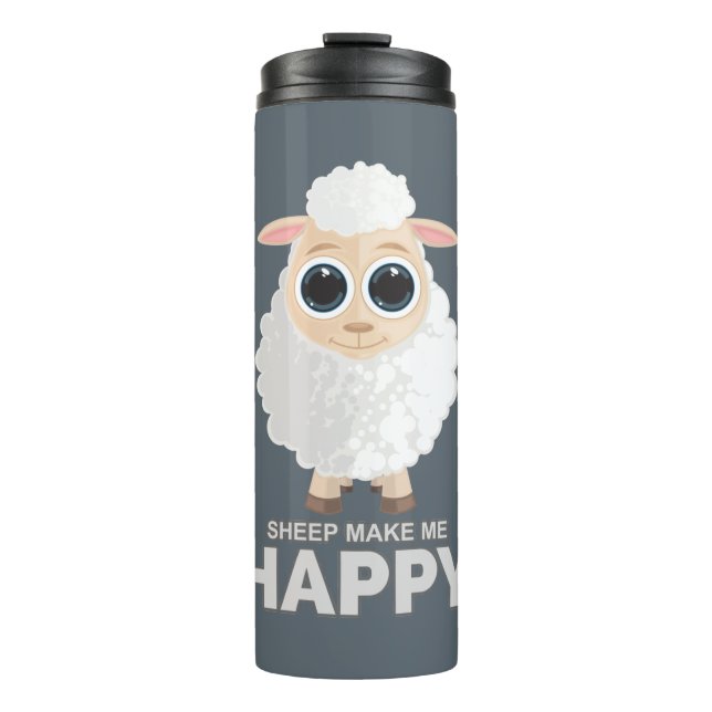 Bouteilles Isothermes Les moutons me rendent heureux (Devant)