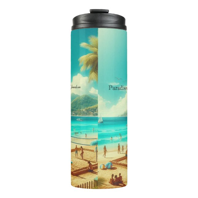 Bouteilles Isothermes Les plages sont des paradis sereins (Devant)