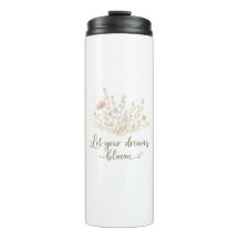 Let Your Dreams Bloom | Soft Floral Motivation Art