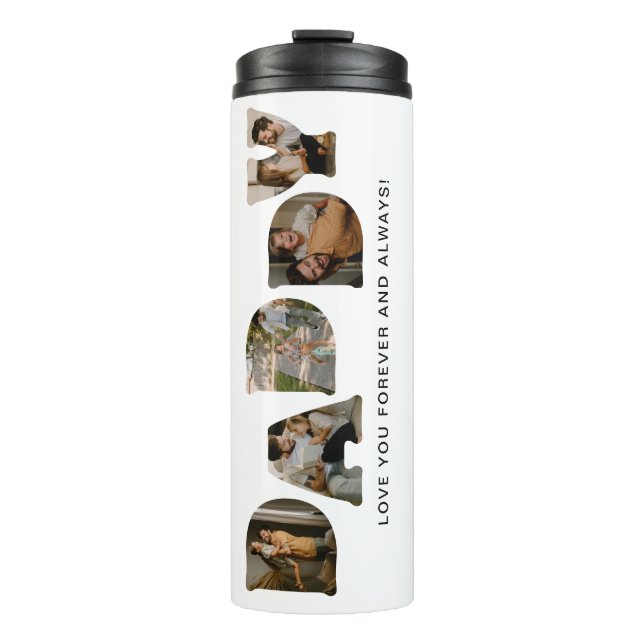 Bouteilles Isothermes LETTRE DADDY - Collage photo (Devant)