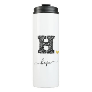 Bouteilles Isothermes LETTRE H MONOGRAPHIQUE D'ÉCRAN RÉtro, Tumbler Th