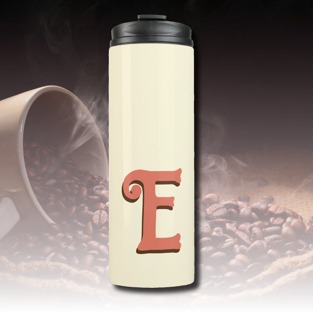 Bouteilles Isothermes LETTRE INITIALE CONTINUE 3D | Crème ivoire (Créateur téléchargé)