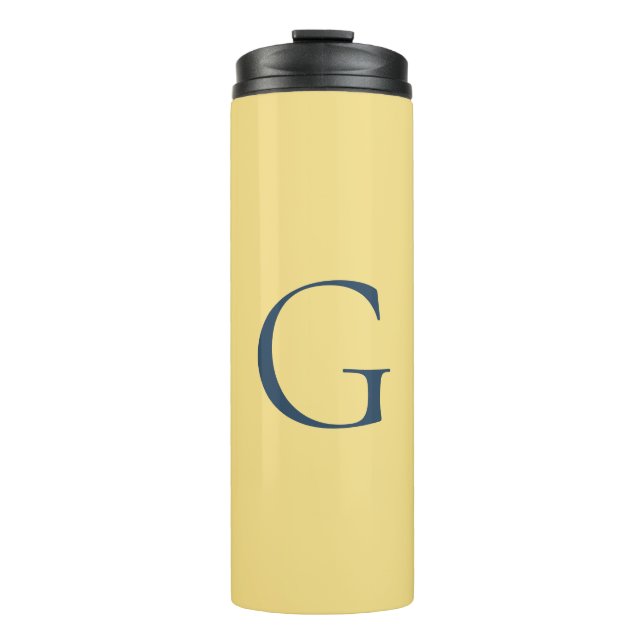 Bouteilles Isothermes Lettre initiale monogramme Jasmine Gris ardoise un (Devant)