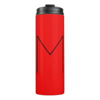 Lettre initiale Monogramme moderne minimaliste rou