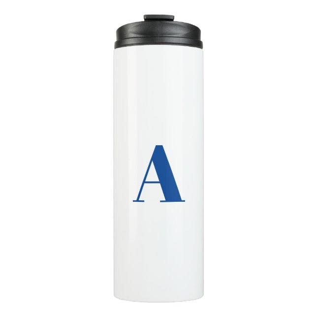 Bouteilles Isothermes LETTRE initiale personnalisée bleu monogramme mode (Devant)