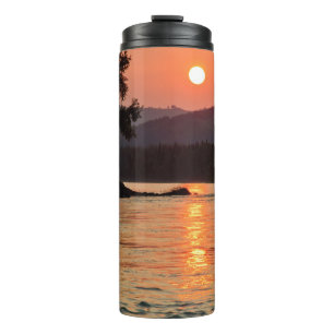 Bouteilles Isothermes Lever de soleil étonnant sur la rivière Katun Phot