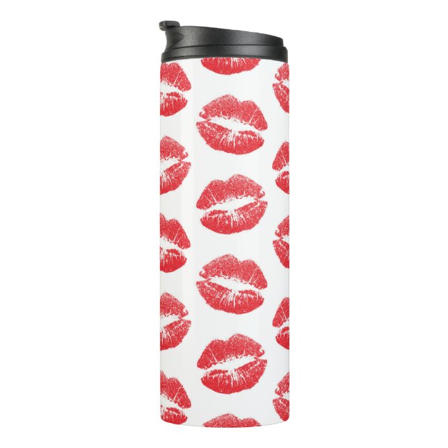 Bouteilles Isothermes Lèvres Rouges, Motif De Lèvres, Rouge Lèvres, Bais (Tourné sur la droite)