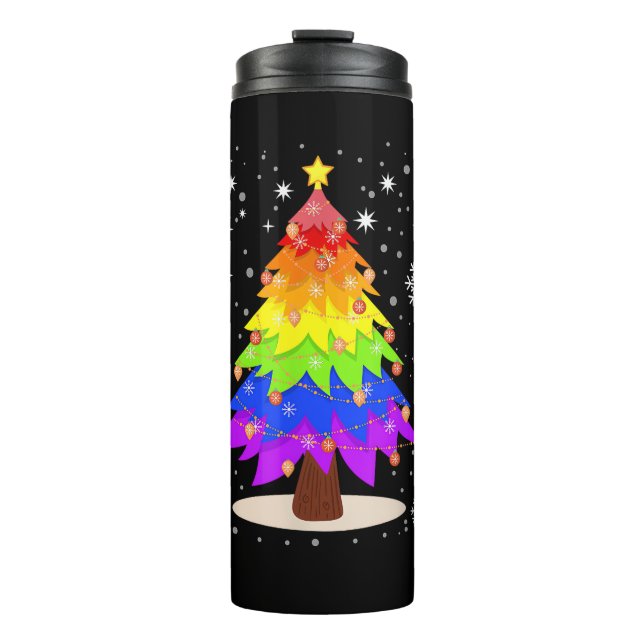 Bouteilles Isothermes LGBT Flag Christmas Tree Merry Christmas Gay LGBT  (Devant)