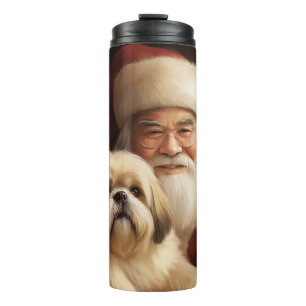 Bouteilles Isothermes Lhasa Apso Avec Noël Festif Du Père Noël