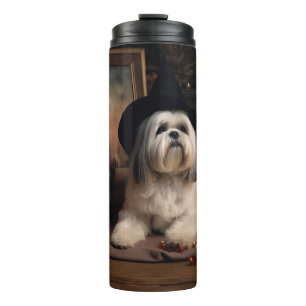 Bouteilles Isothermes Lhasa Apso Citrouille Halloween effrayant