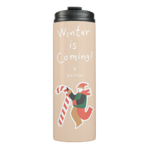 Bouteilles Isothermes L'hiver approche Mug de voyage de vacances perso