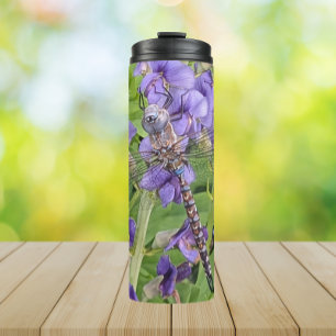 Bouteilles Isothermes Libellule Darner aux Yeux Bleus sur Fleur