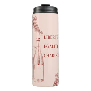 Bouteilles Isothermes Liberté Égalité Chardonnay Drôle Illustration de v